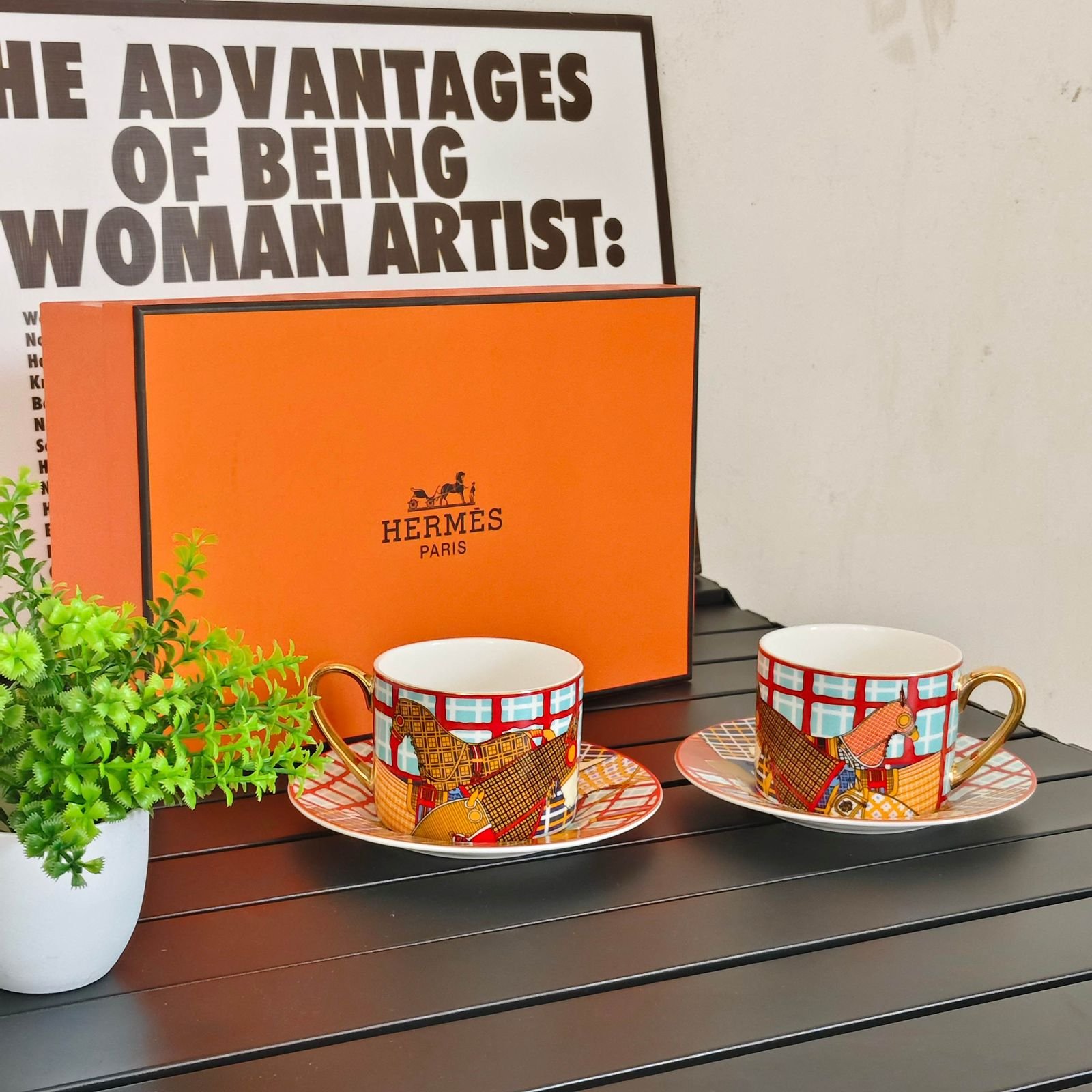 Hermes tea set for two. A special gift.